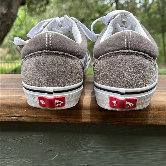 Vans Gray and White Old Skool Sneakers - Picture 4 of 6